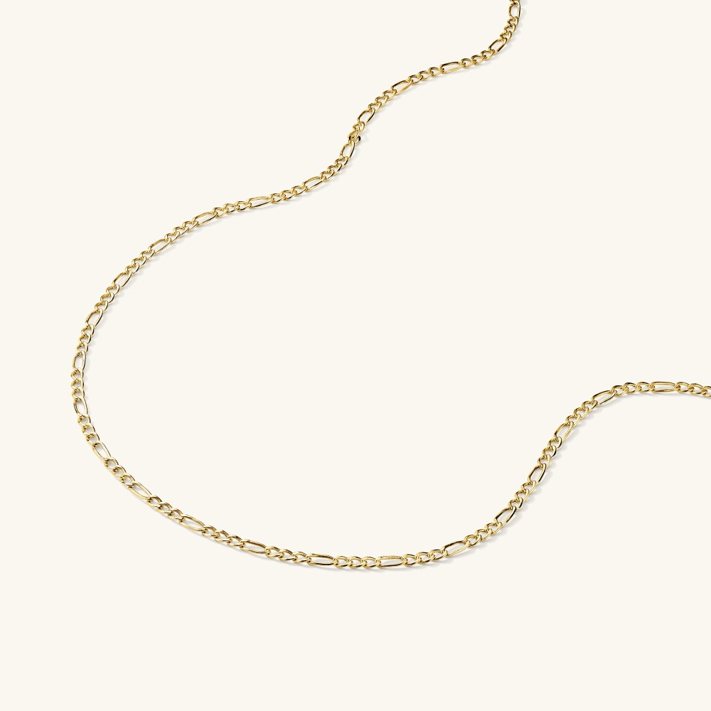Mejuri Figaro Chain Necklace - 14k Yellow Gold