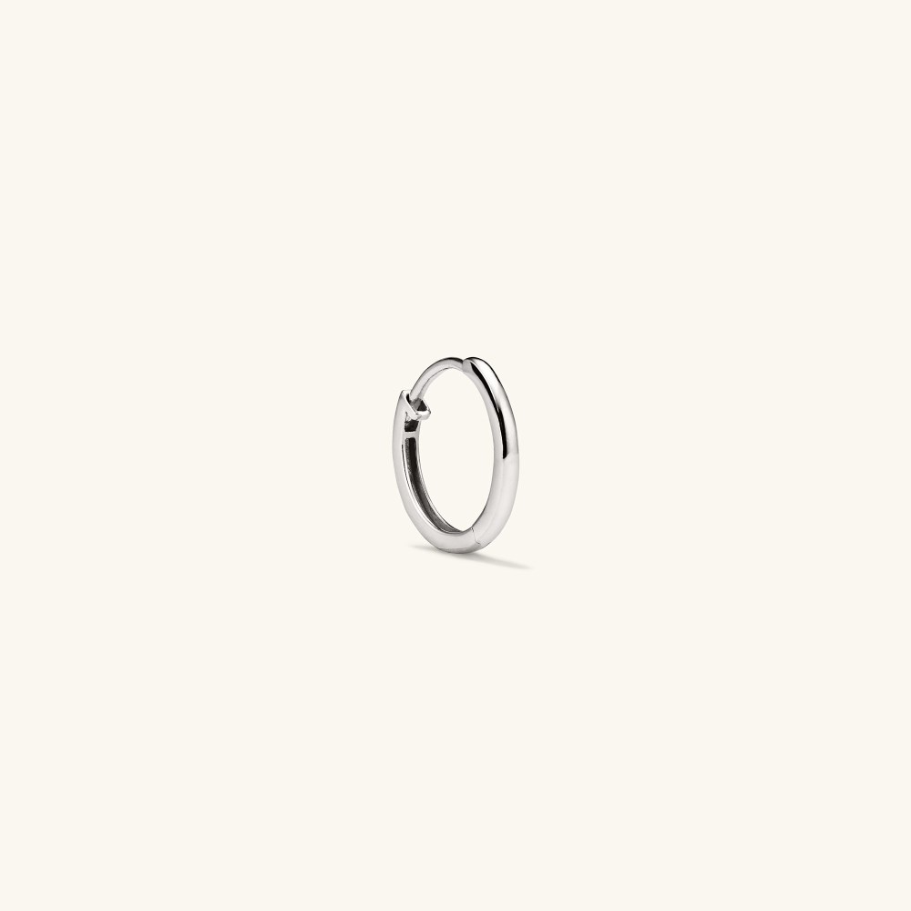 Mejuri Single Easy Huggie Hoop - 14k White Gold