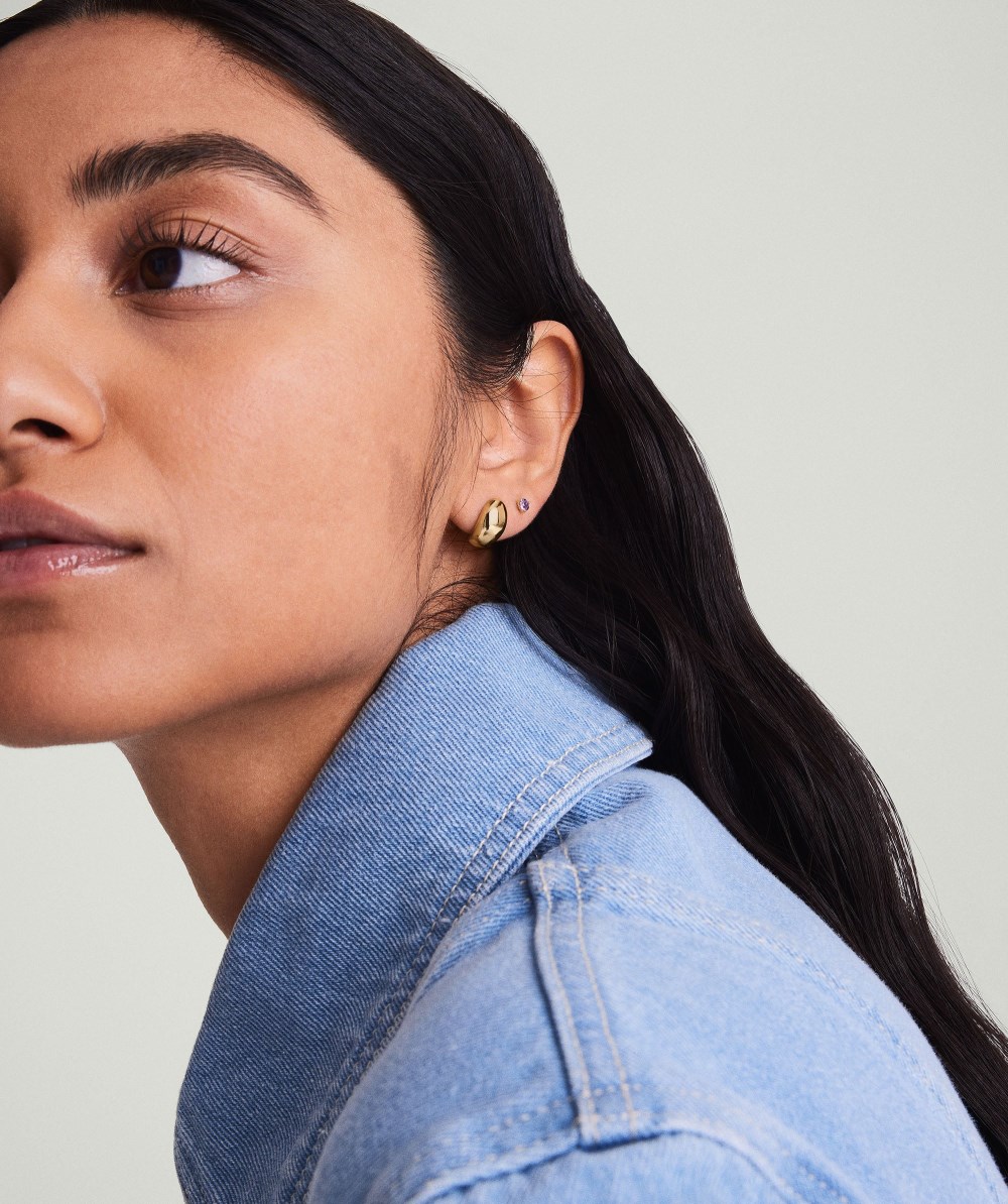 Mejuri Gemstone Mini Studs - 14k Yellow Gold