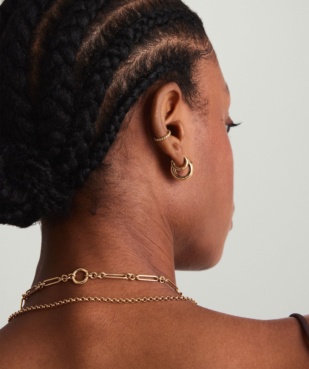 Mejuri Mixed Link Paperclip Chain Charm Necklace - 14k Yellow Gold