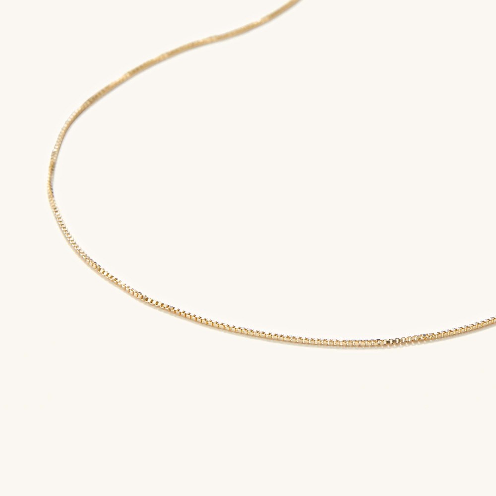 Mejuri Baby Box Chain Necklace - 14k Yellow Gold