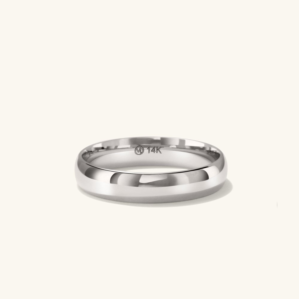 Mejuri 4mm Curve Band - 14k White Gold