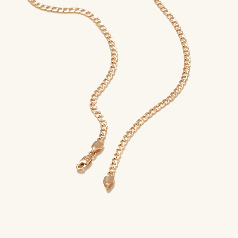 Mejuri Flat Curb Chain Necklace - 14k Yellow Gold