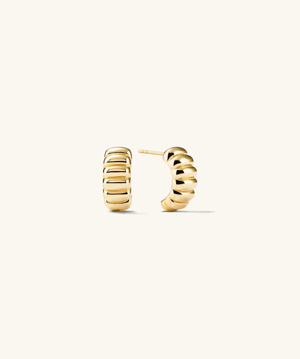 Mejuri Charlotte Hoops - 14k Yellow Gold