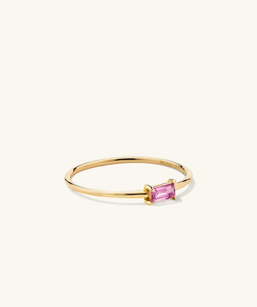 Mejuri Baguette Stacker Ring - 14k Yellow Gold