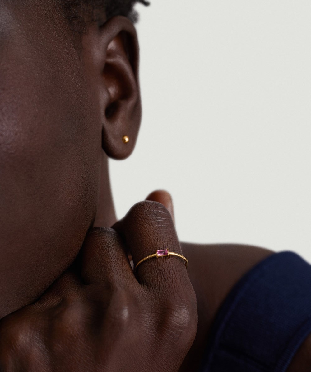 Mejuri Baguette Stacker Ring - 14k Yellow Gold