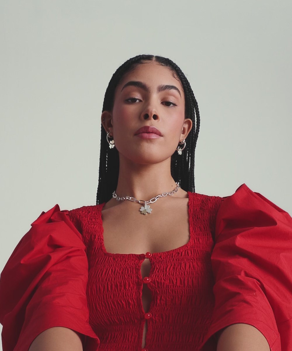 Mejuri Mejuri x GANNI Clover Charm Bracelet - Sterling Silver