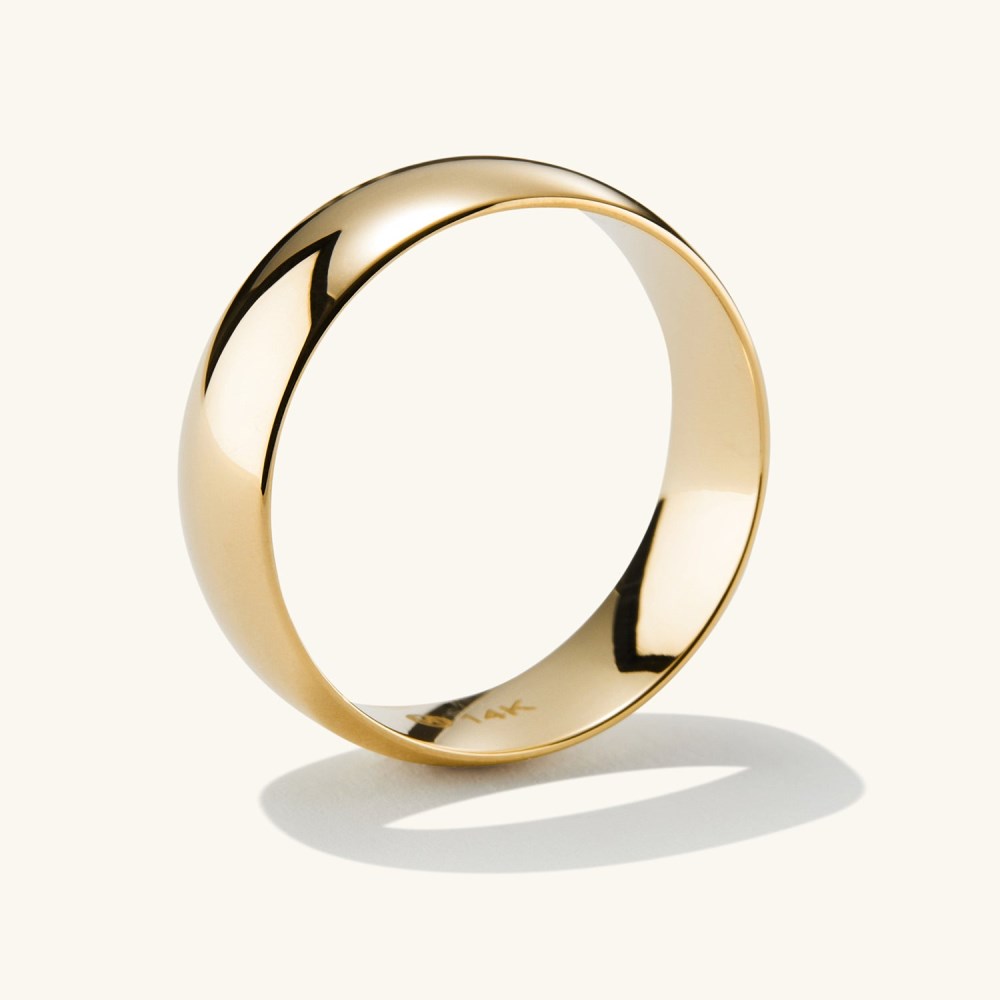 Mejuri 6mm Curve Band - 14k Yellow Gold
