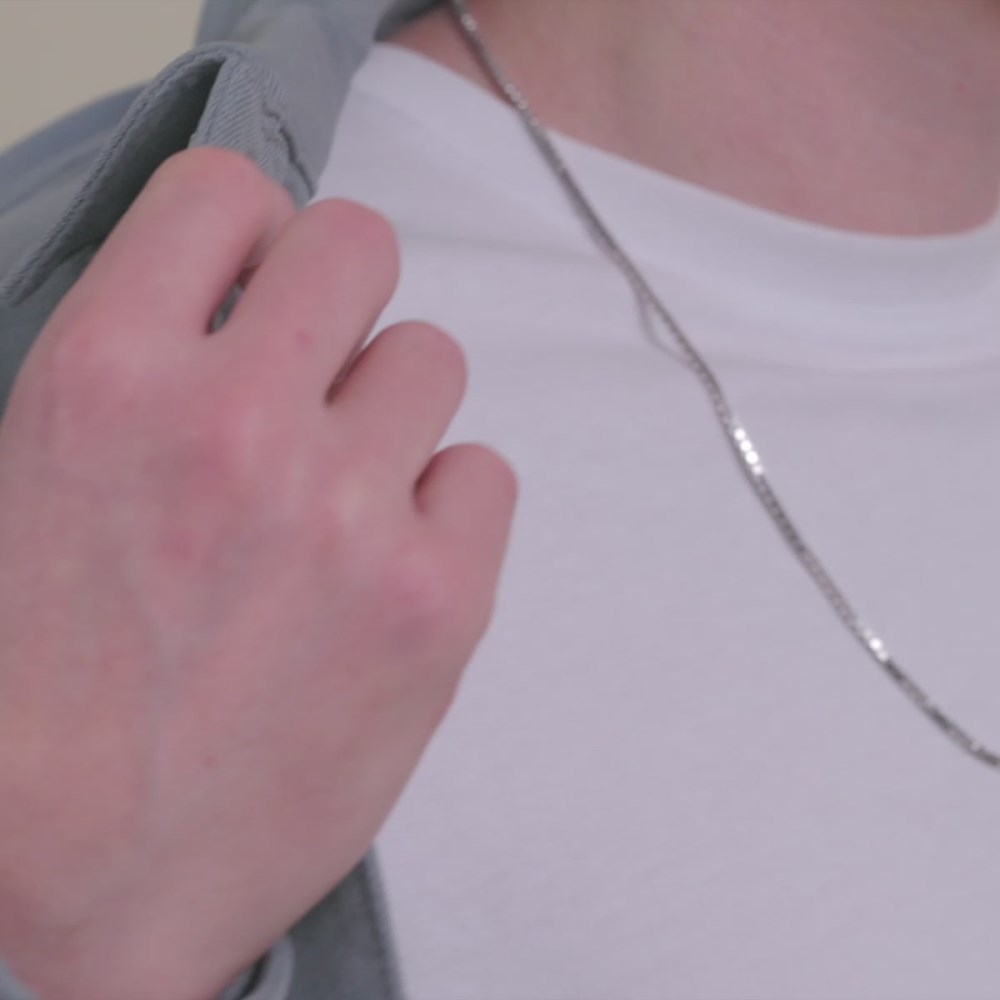 Mejuri Square Box Chain Necklace - Sterling Silver