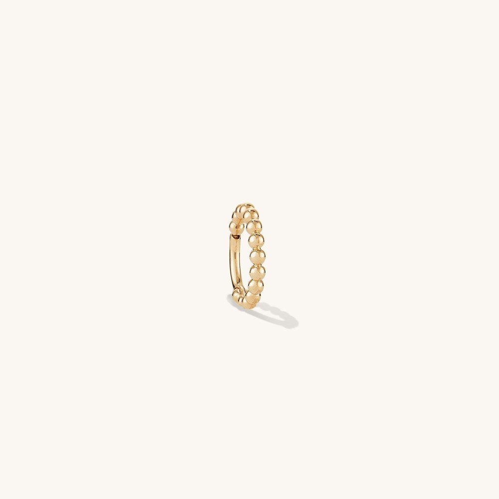 Mejuri Cartilage Beaded Mini Hoop - 14k Yellow Gold