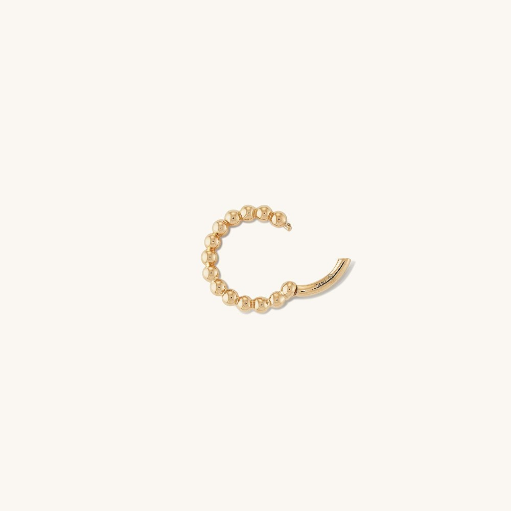 Mejuri Cartilage Beaded Mini Hoop - 14k Yellow Gold