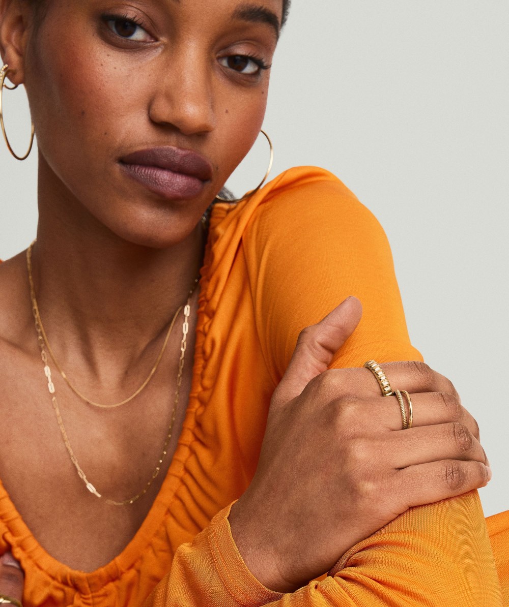 Mejuri Charlotte Slim Ring - Gold Vermeil