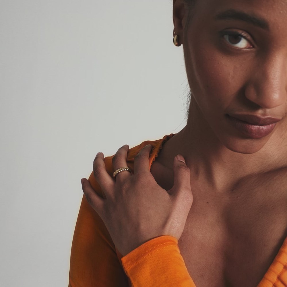 Mejuri Charlotte Slim Ring - Gold Vermeil