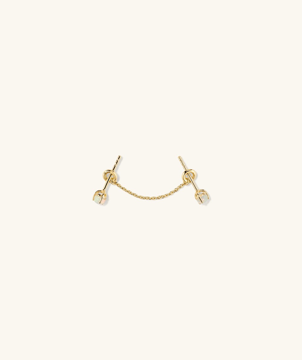 Mejuri Single Stud Chain Connector - 14k Yellow Gold
