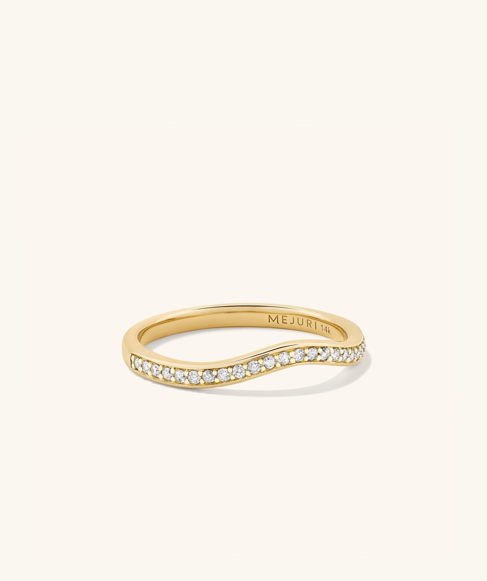 Mejuri Pavé Diamond Nesting Band - 14k Yellow Gold