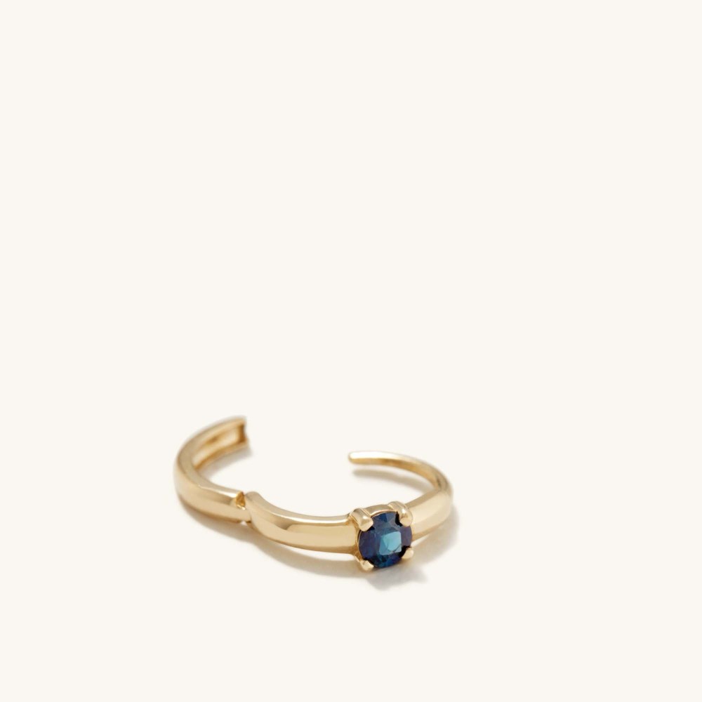 Mejuri Single Colored Mini Hoop - 14k Yellow Gold