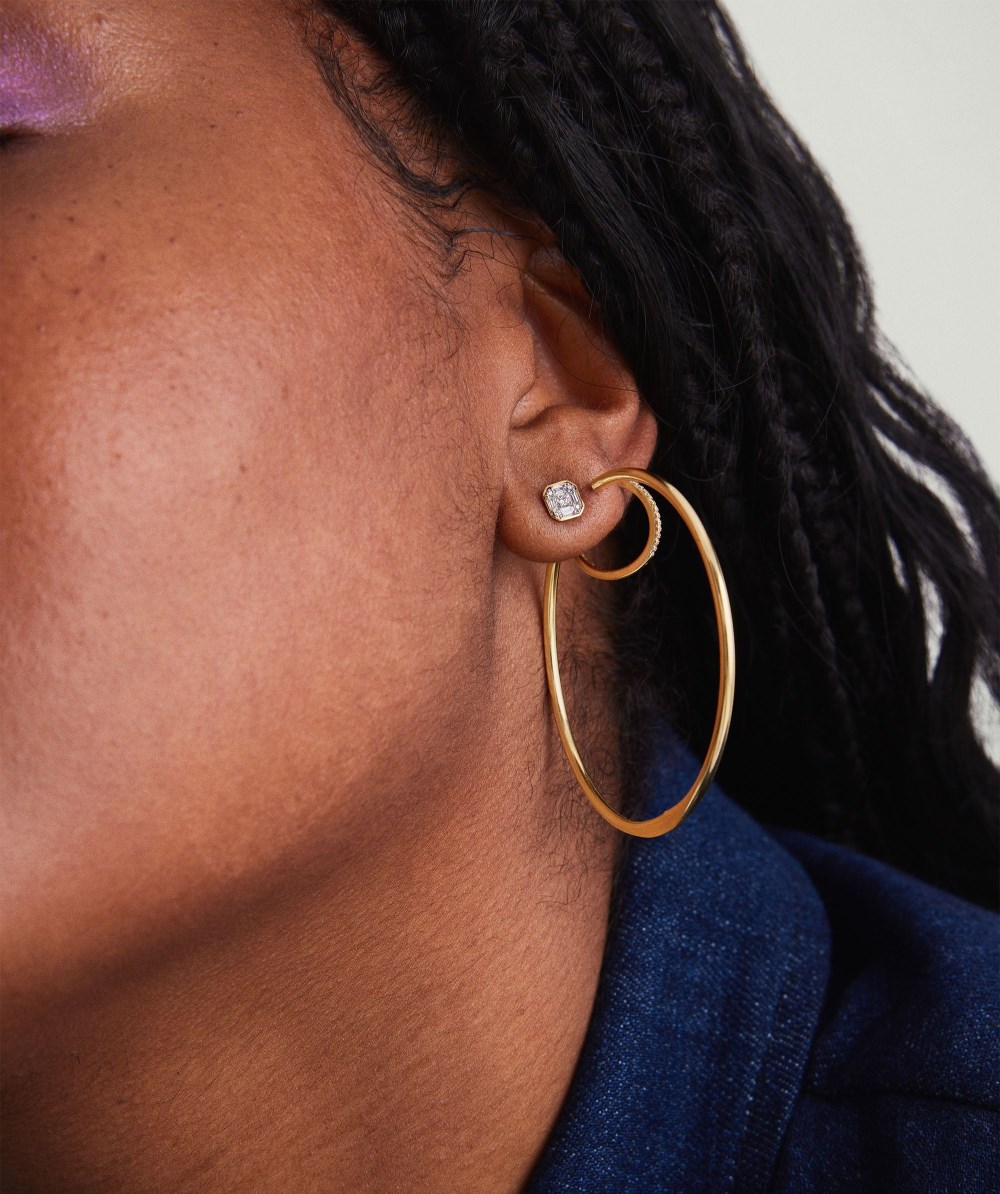 Mejuri Mosaic Cushion Diamond Studs - 14k Yellow Gold