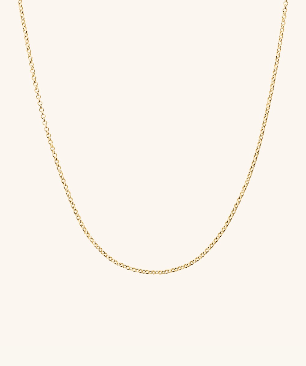 Mejuri Baby Rolo Chain - 14k Yellow Gold