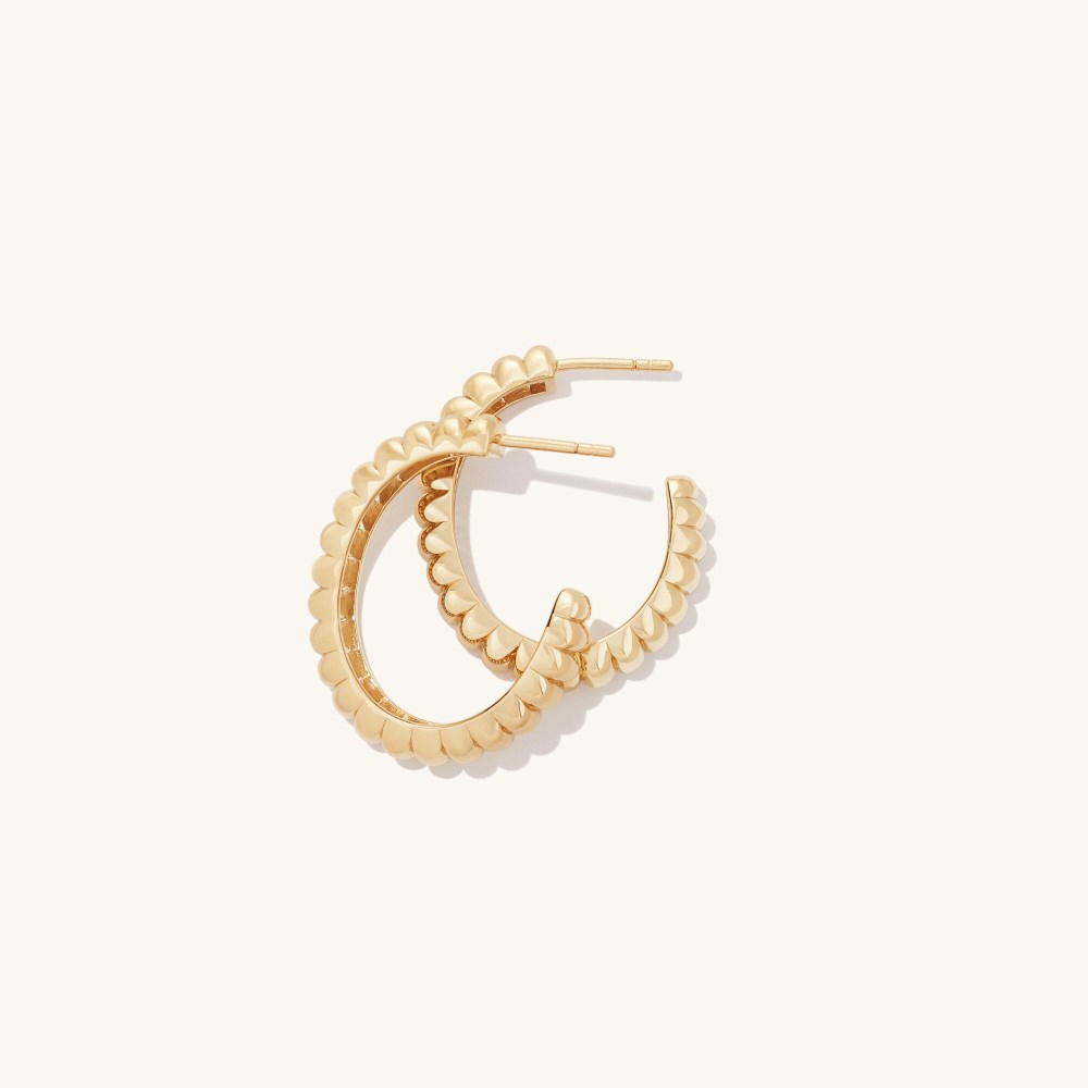 Mejuri Large Charlotte Hoops - Gold Vermeil