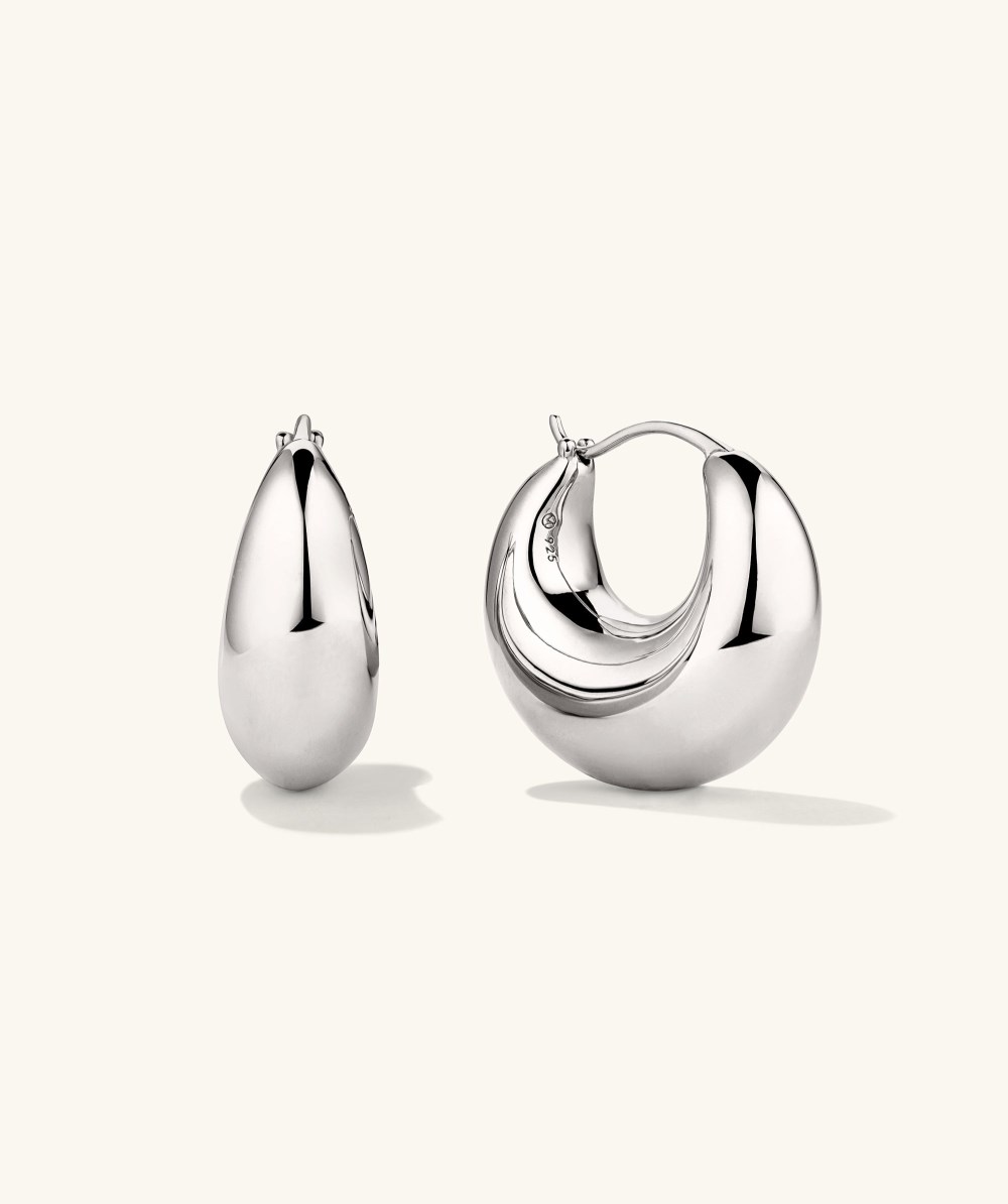 Mejuri Sculptural Hoops - Sterling Silver