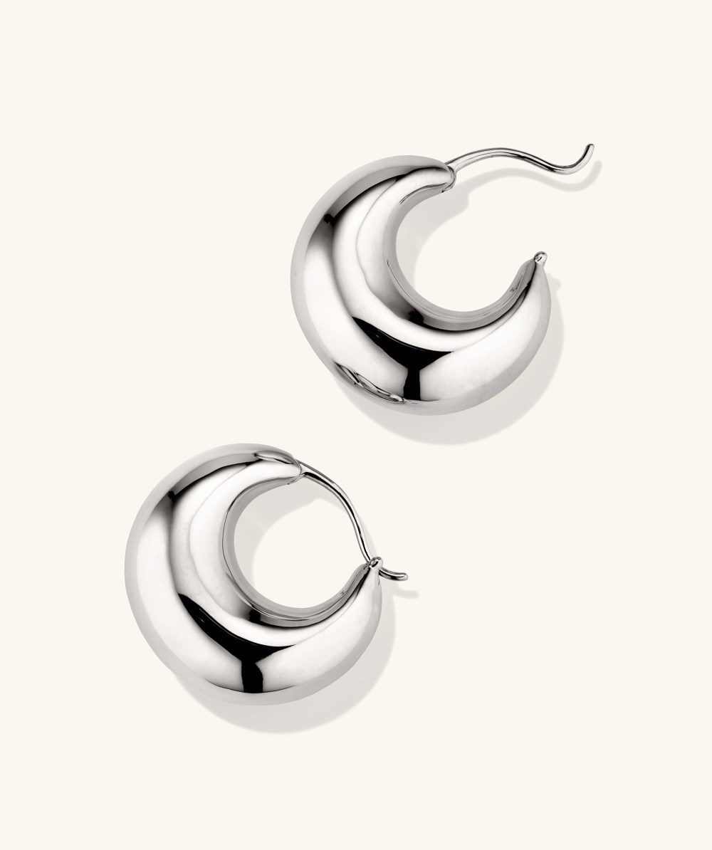 Mejuri Sculptural Hoops - Sterling Silver