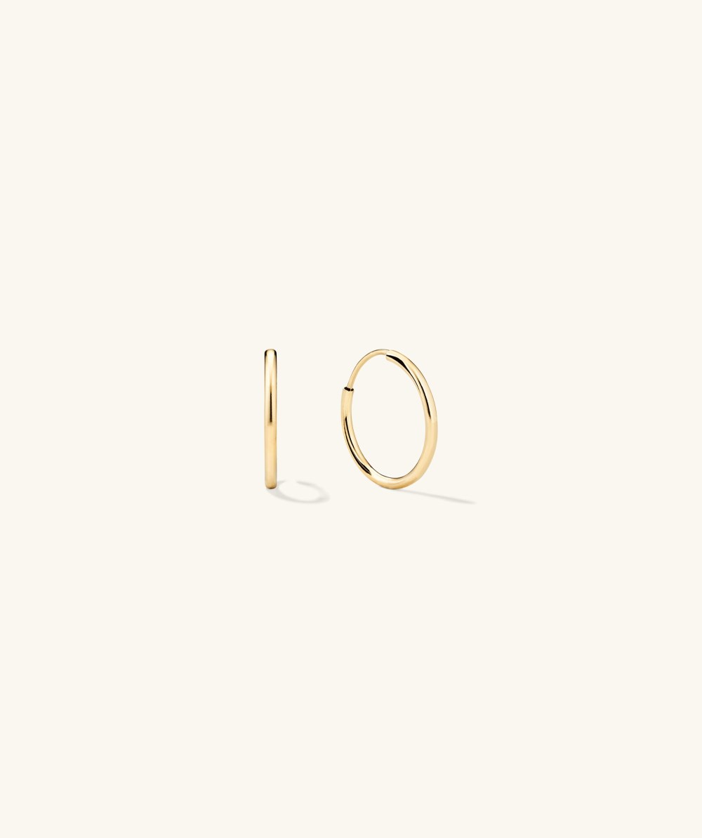 Mejuri Small Hoops - 14k Yellow Gold