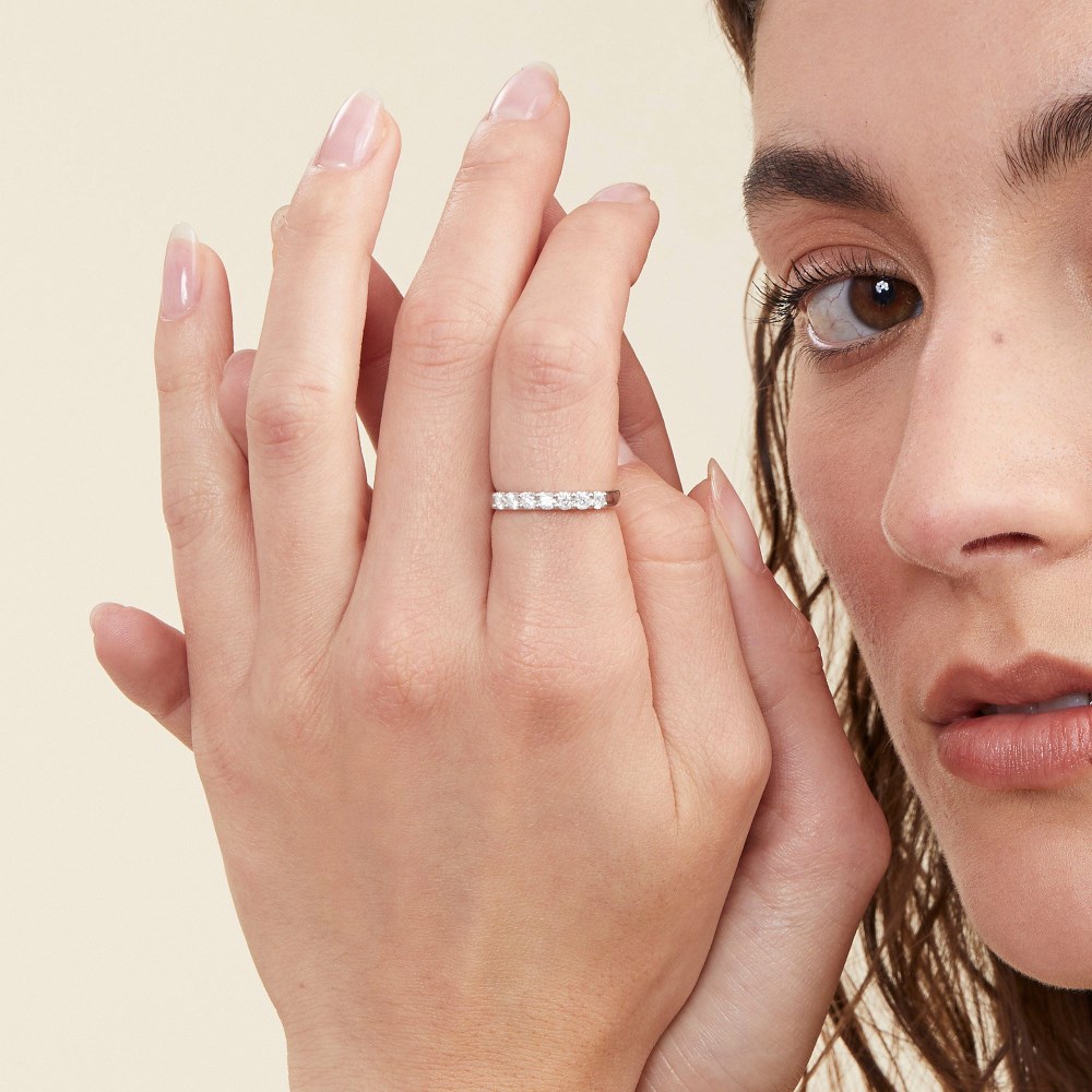 Mejuri Bold Diamond Half Eternity Ring - 14k White Gold