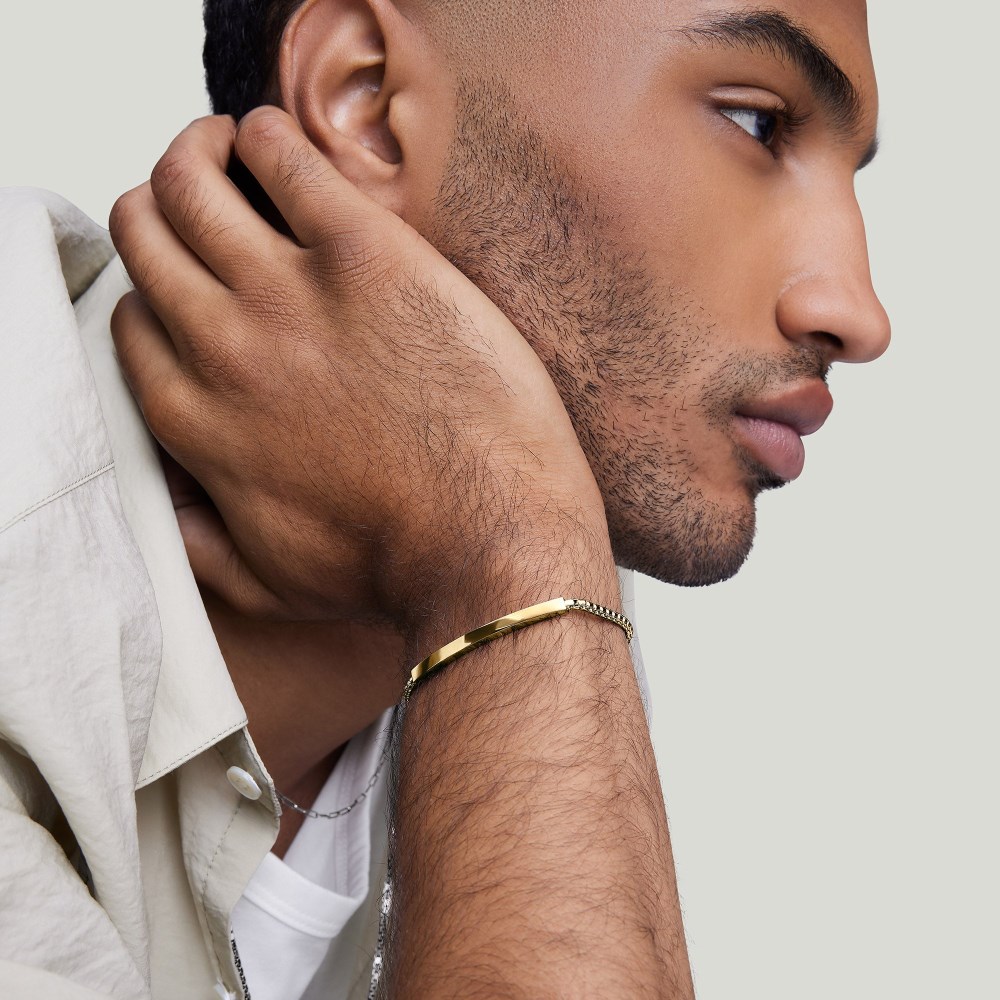 Mejuri Round Box Chain ID Bracelet - 14k Yellow Gold