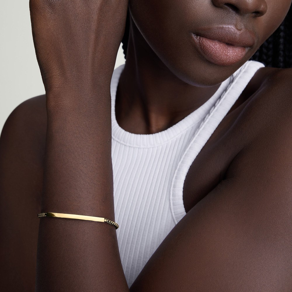 Mejuri Round Box Chain ID Bracelet - 14k Yellow Gold