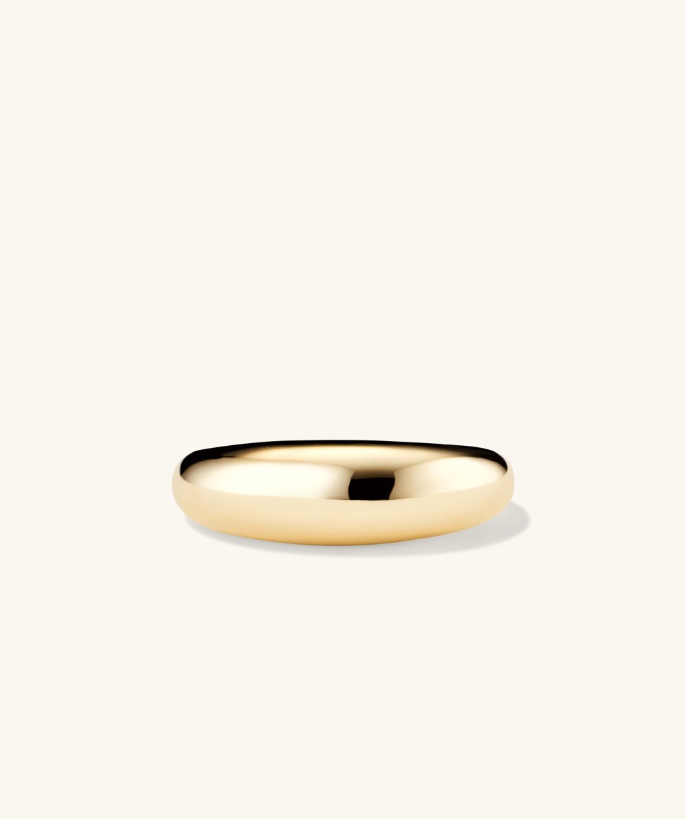 Mejuri Thin Dôme Ring - 14k Yellow Gold