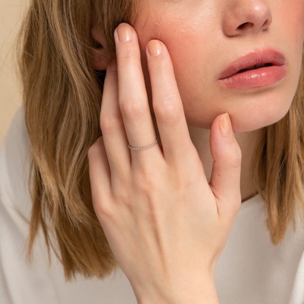 Mejuri Beaded Ring - 14k White Gold