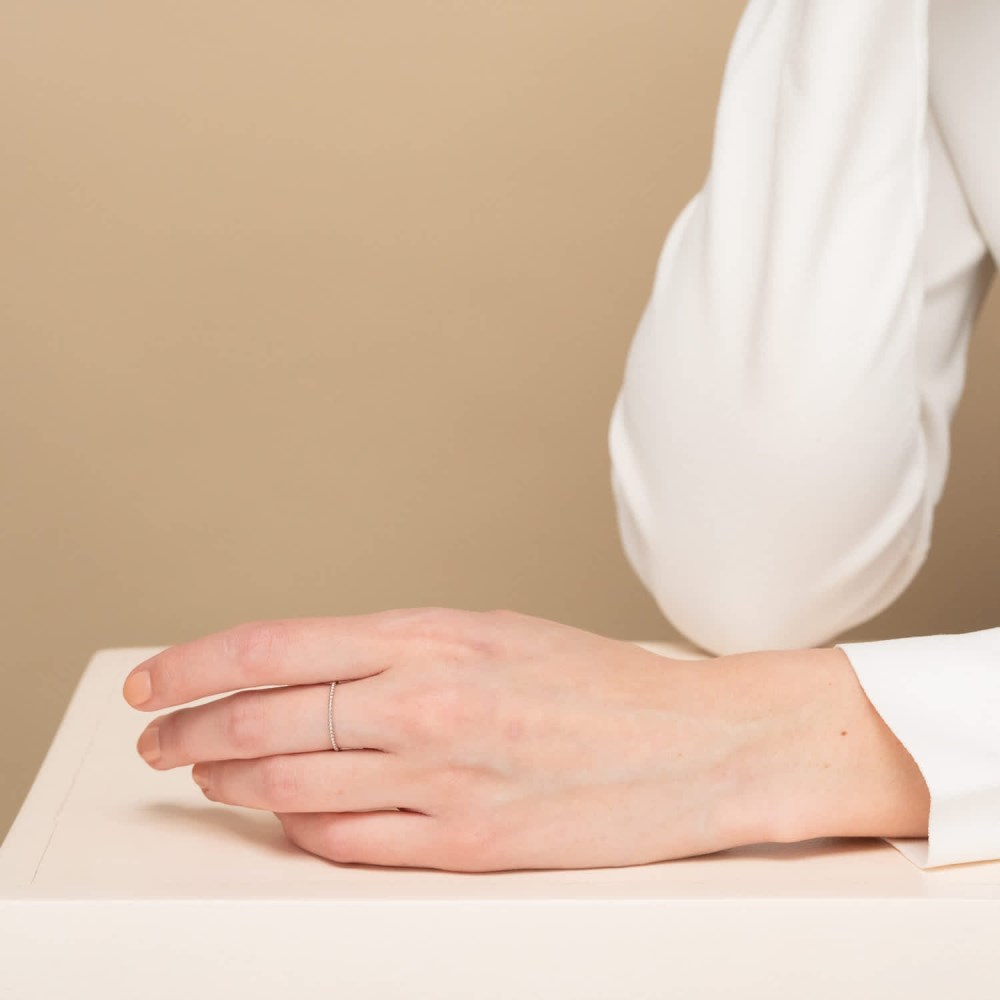 Mejuri Beaded Ring - 14k White Gold