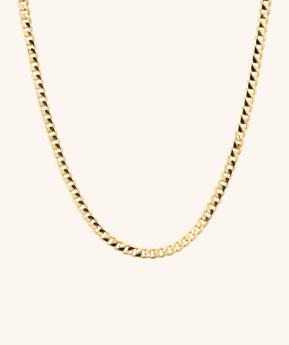 Mejuri Flat Curb Chain Necklace - Gold Vermeil