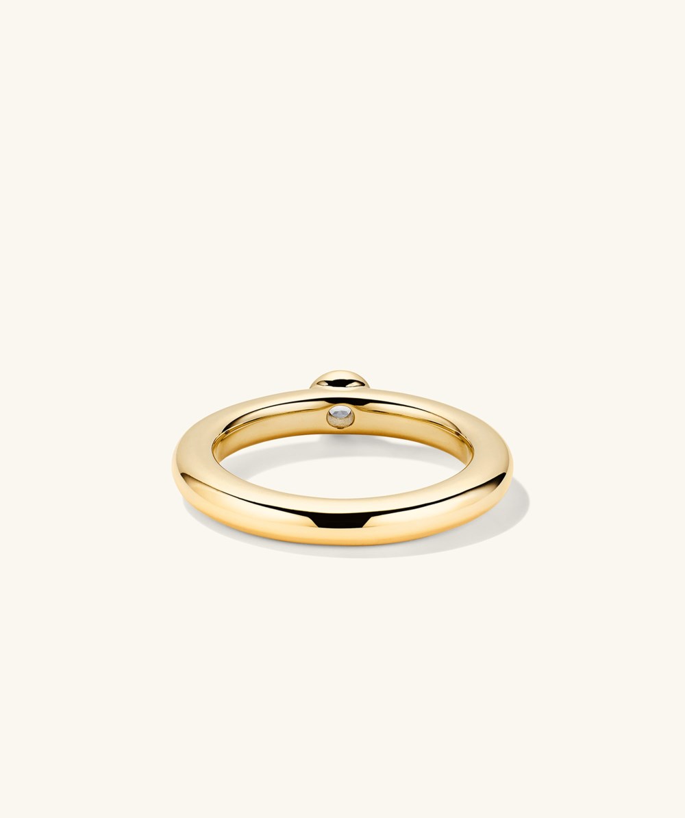 Mejuri Pearl Stacker Ring - Gold Vermeil