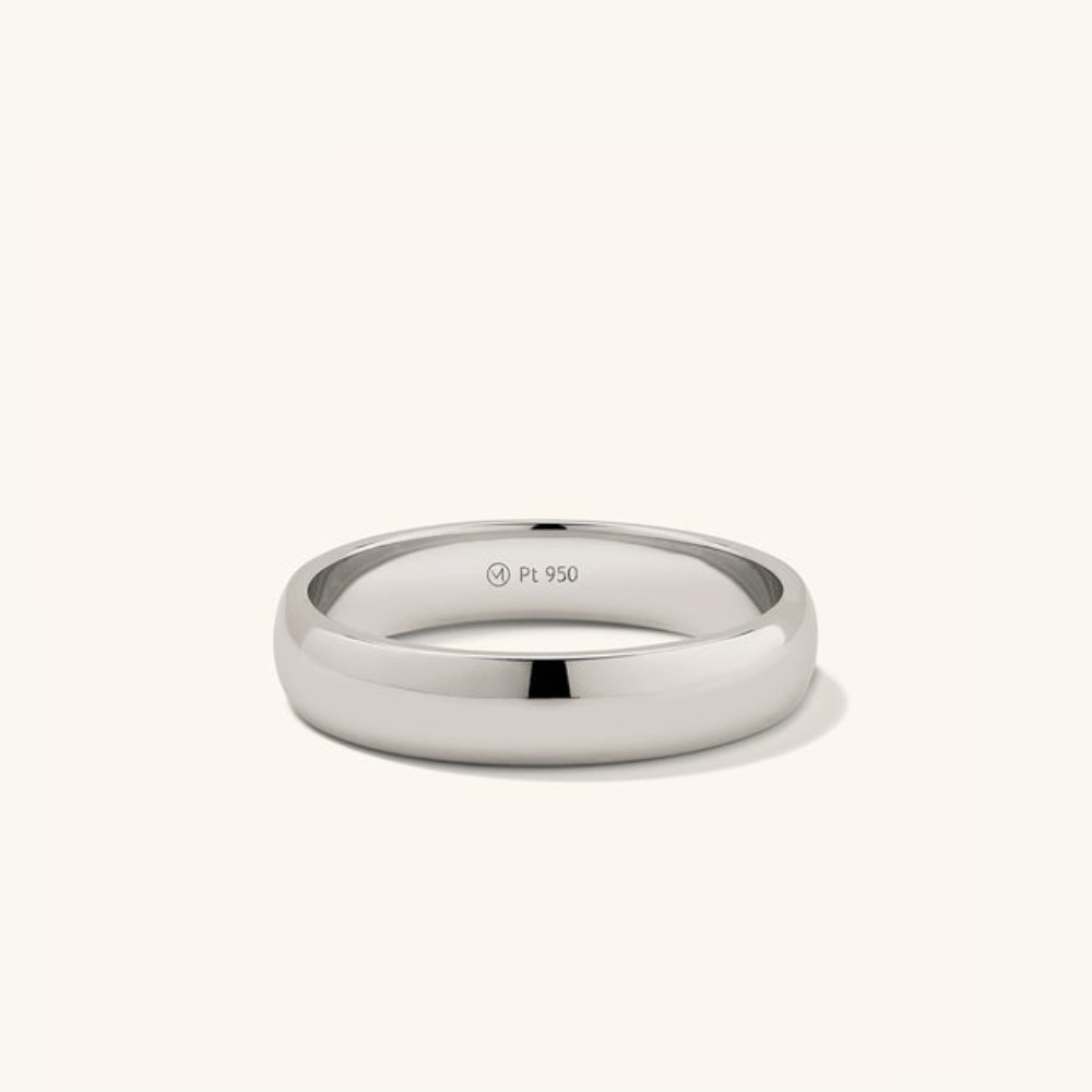 Mejuri 4mm Curve Band - Platinum