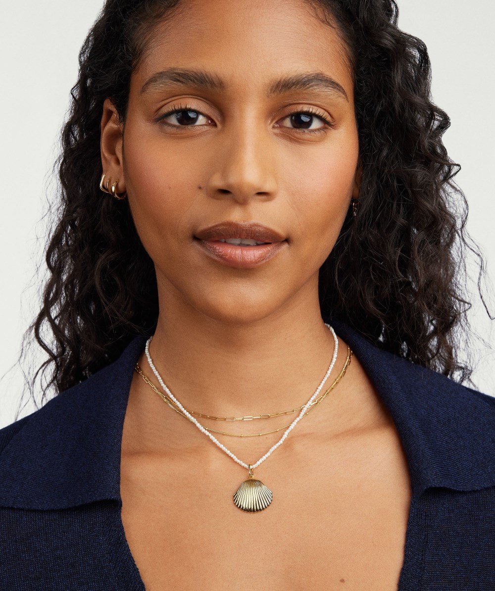 Mejuri Seashell Pendant - Gold Vermeil
