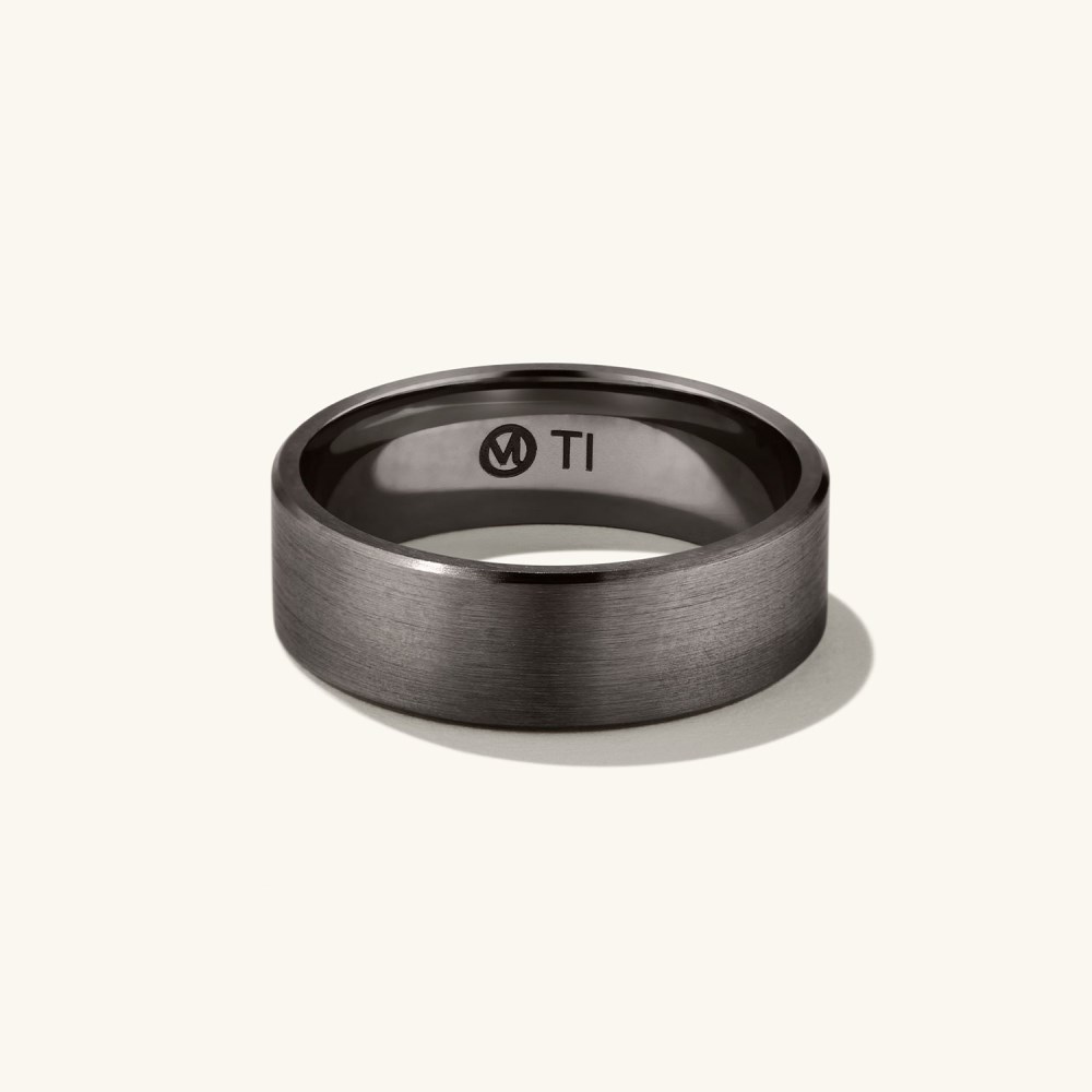 Mejuri 6mm Smooth Band - Black Titanium