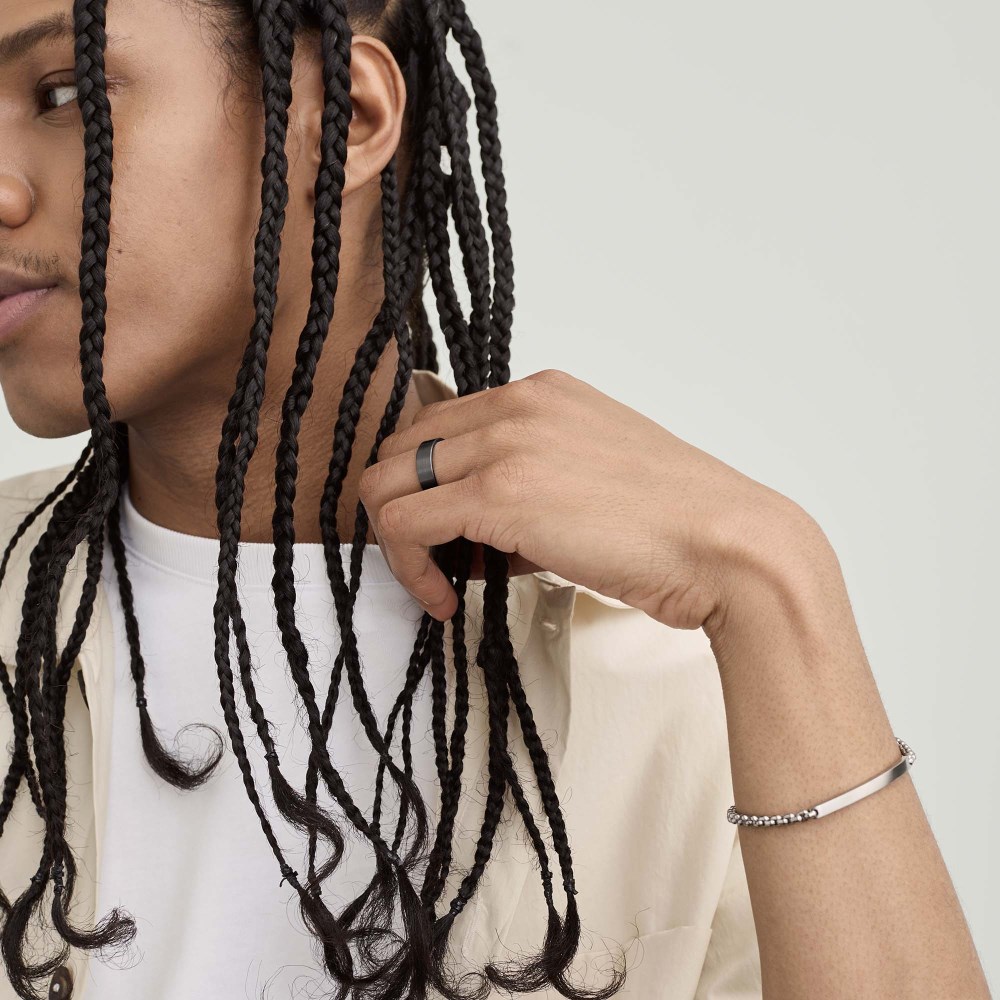 Mejuri 6mm Smooth Band - Black Titanium