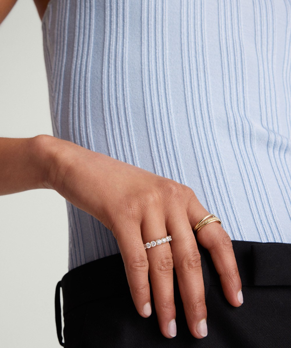 Mejuri 3.5mm Lab Grown Diamond Eternity Band - 14k Yellow Gold