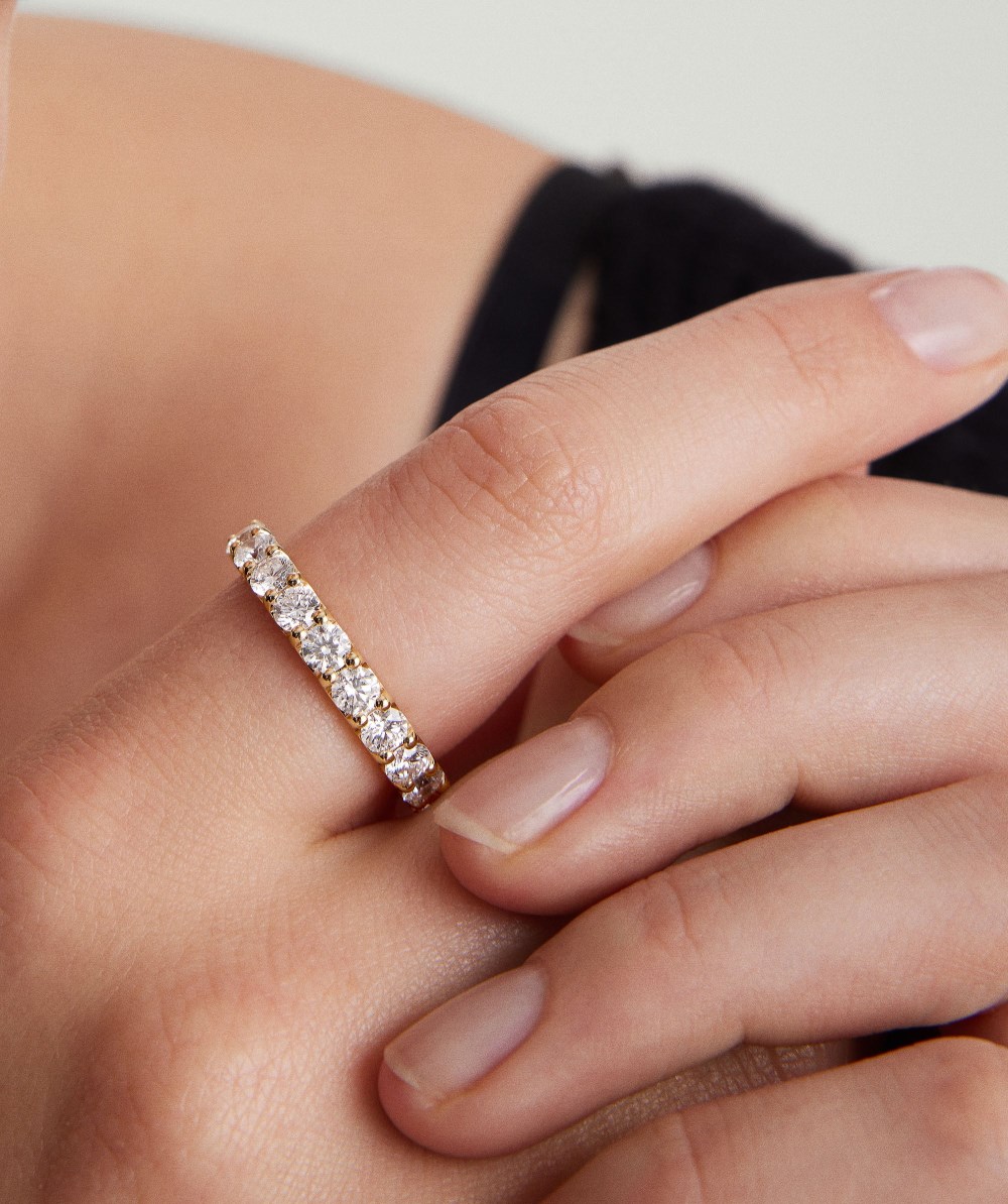 Mejuri 3.5mm Lab Grown Diamond Eternity Band - 14k Yellow Gold