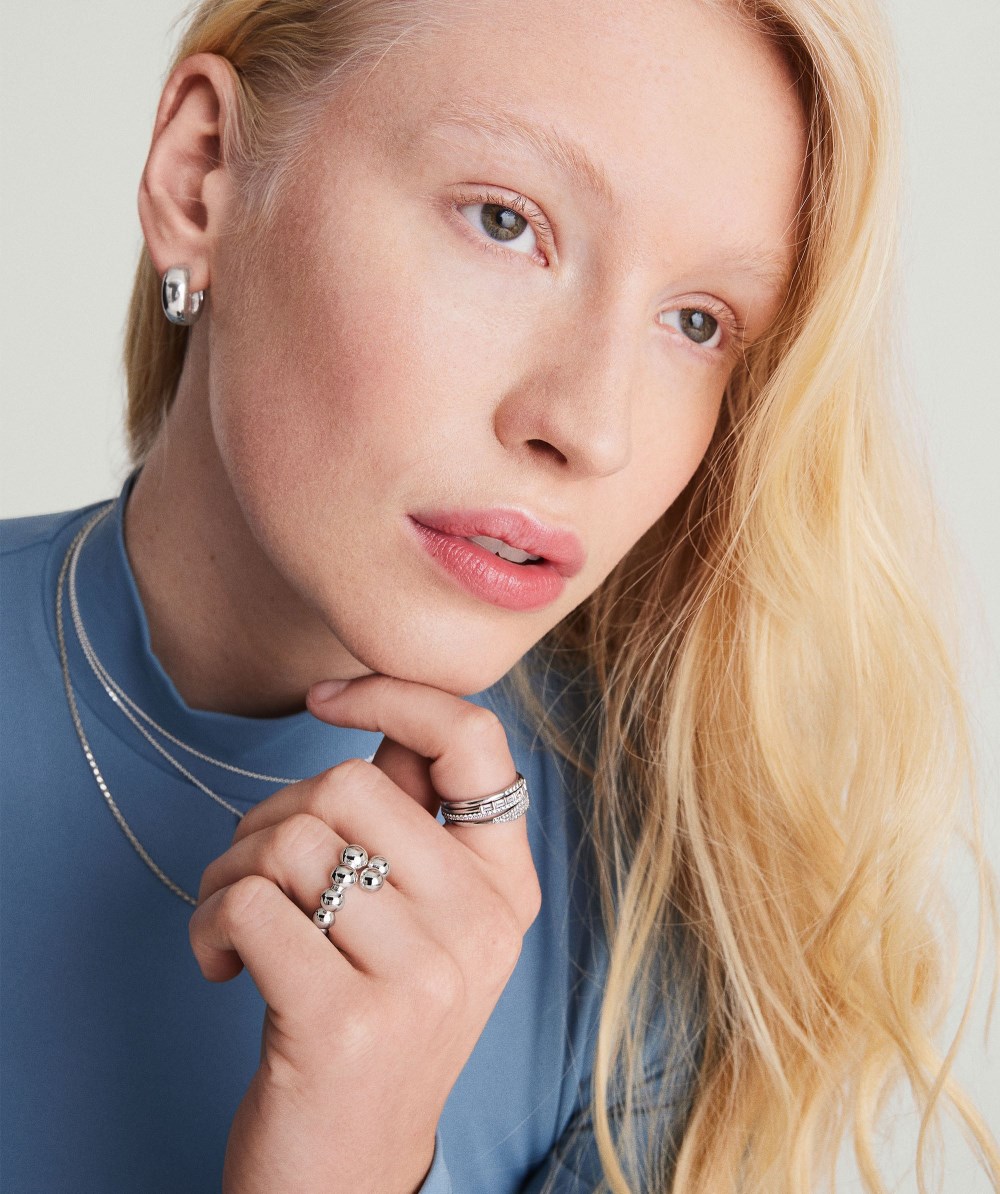 Mejuri Bubble Sphere Bypass Ring - Sterling Silver