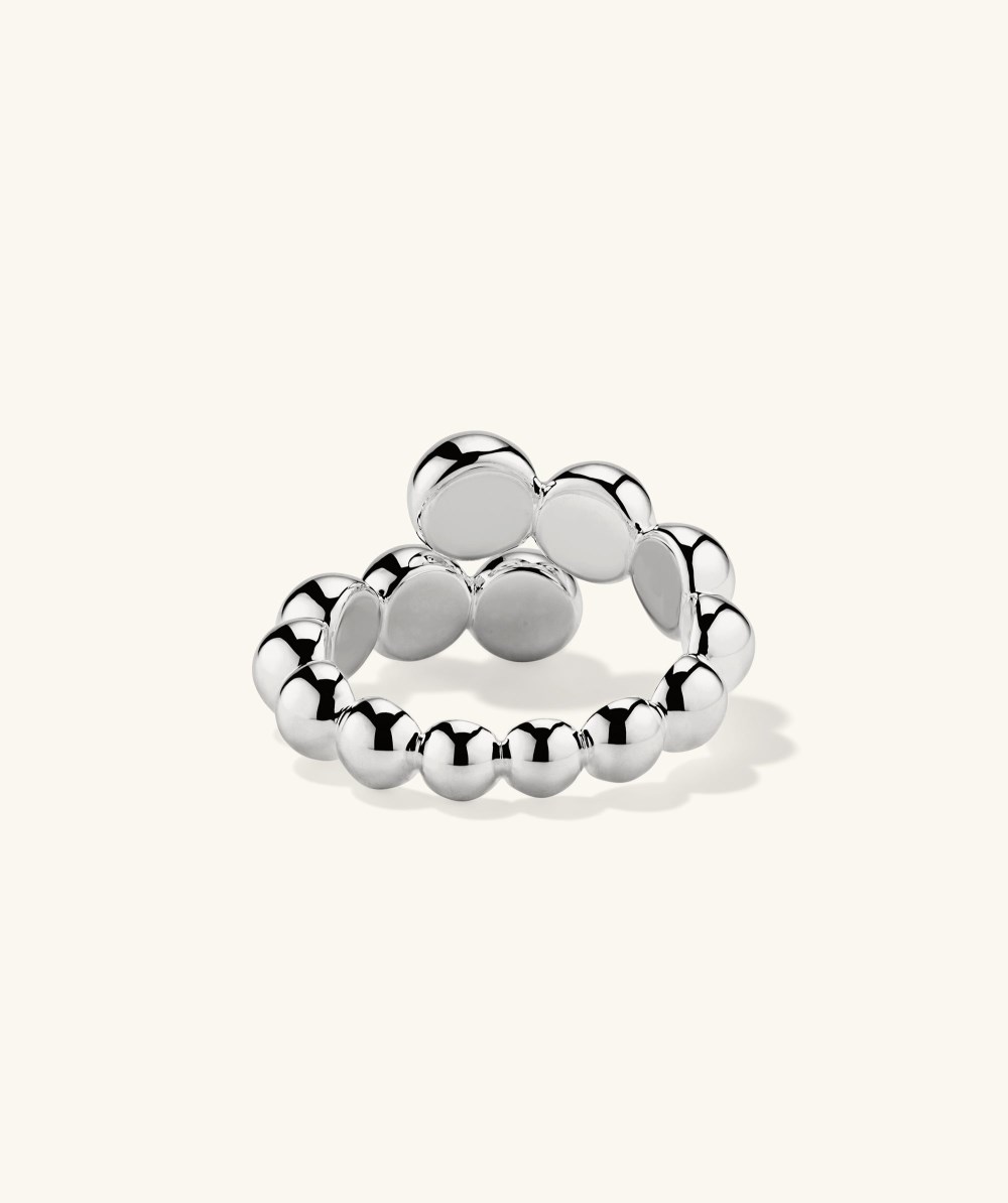 Mejuri Bubble Sphere Bypass Ring - Sterling Silver