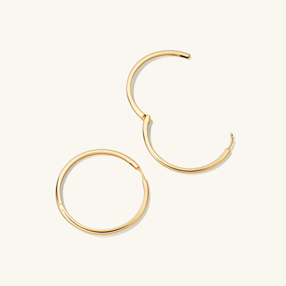 Mejuri Tube Oversized Hoops - Gold Vermeil