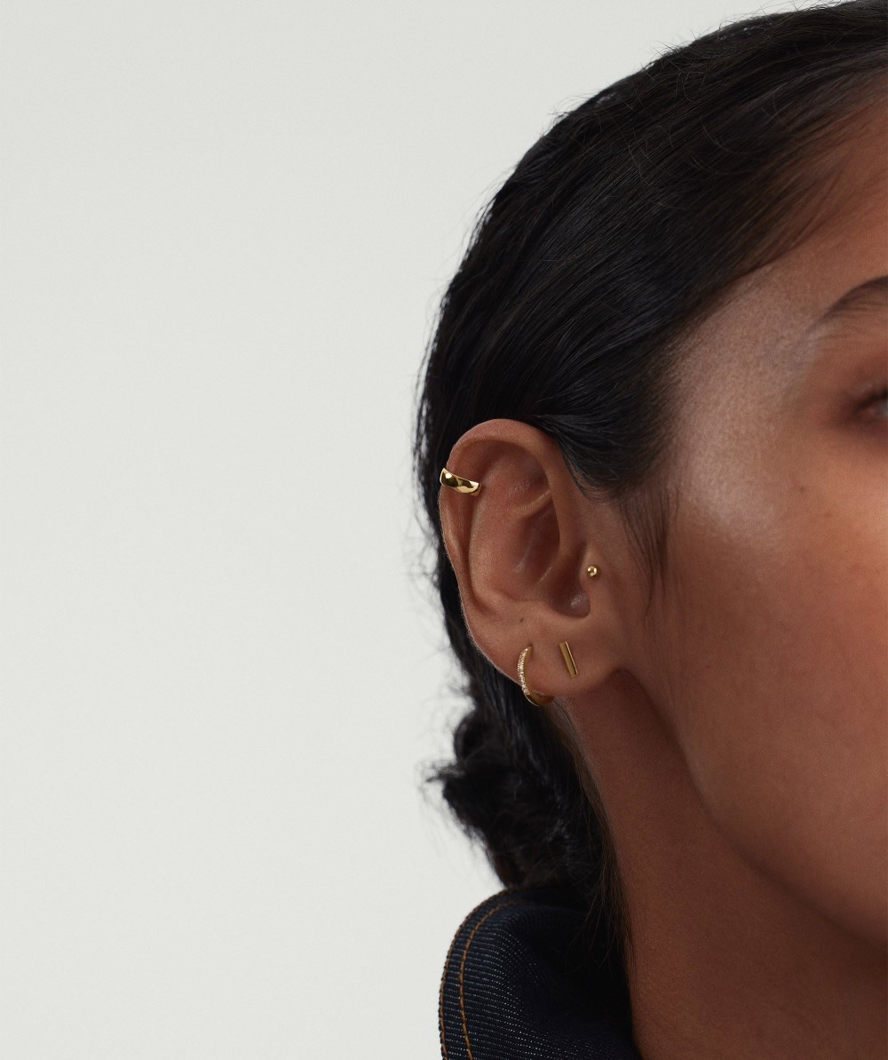 Mejuri Bar Stud - 14k Yellow Gold