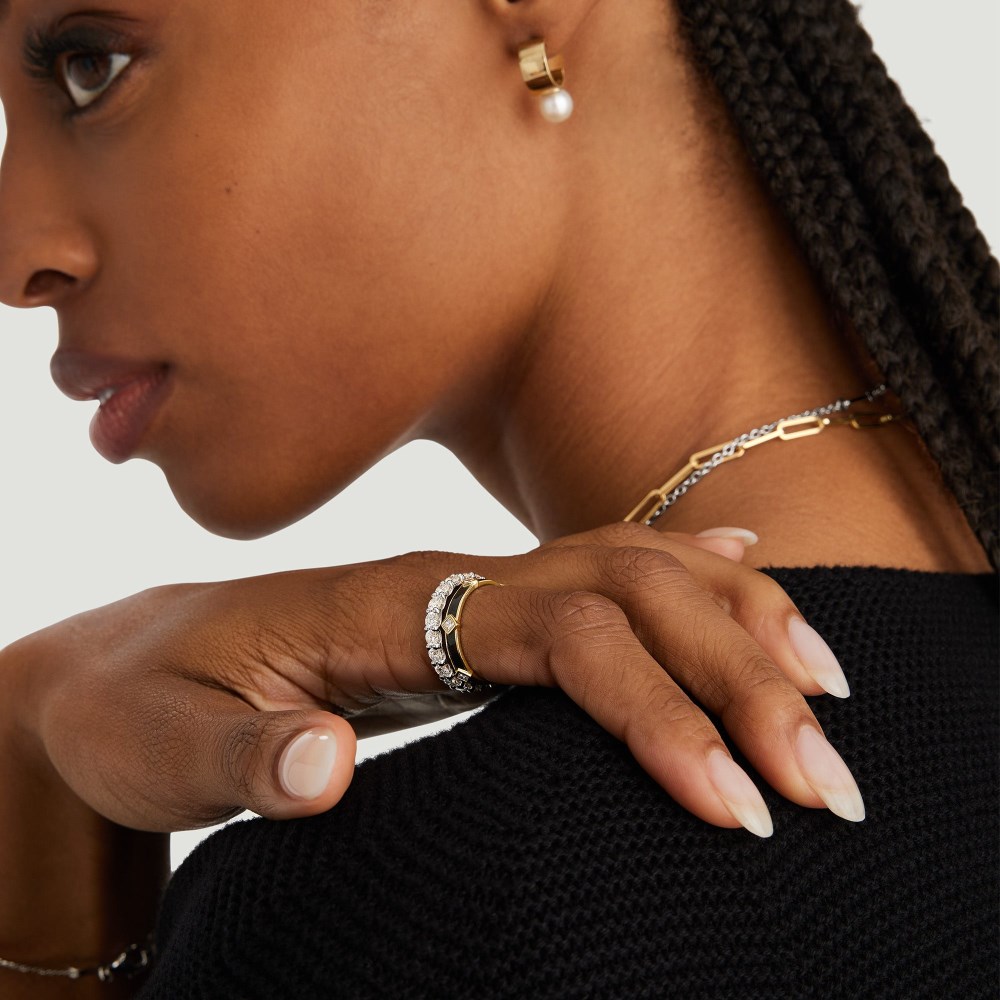 Mejuri 3mm Bold Diamond Eternity Band - 14k White Gold