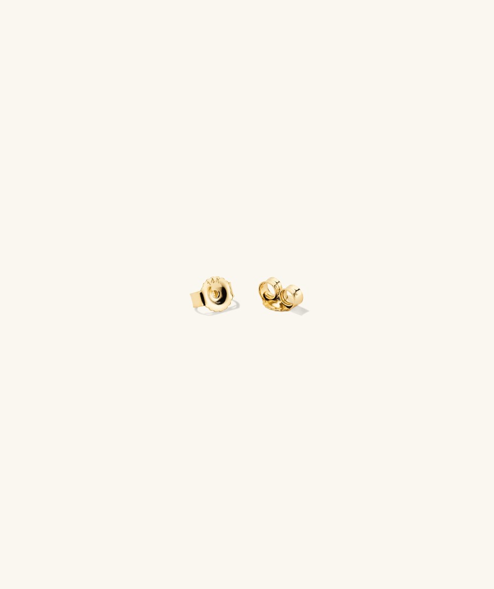 Mejuri Bezel Round Lab Grown Diamond Studs 0.5 ct - 14k Yellow Gold