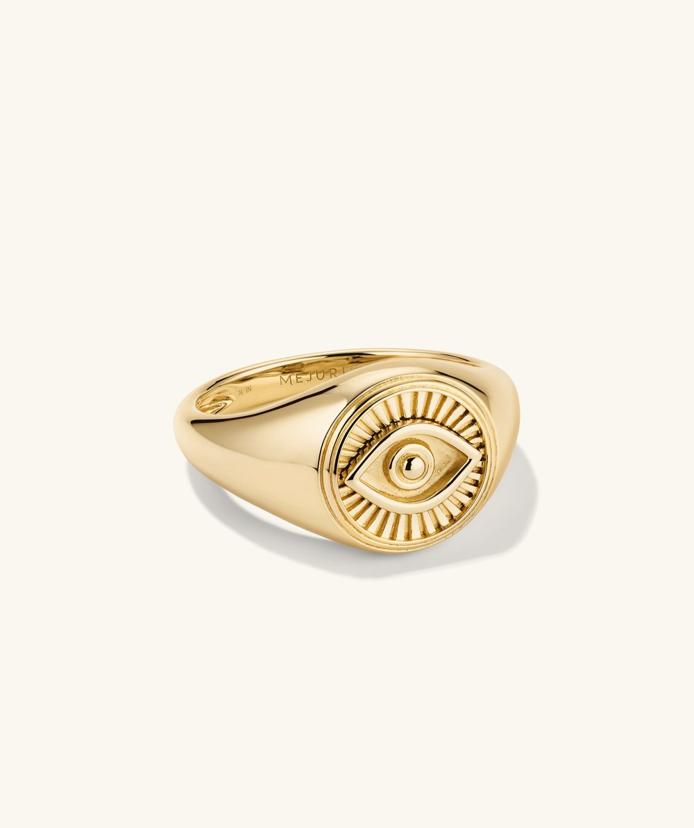 Mejuri Courage Signet Ring - 14k Yellow Gold
