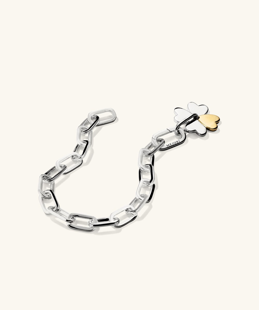 Mejuri Mejuri x GANNI Clover Charm Bracelet - Sterling Silver
