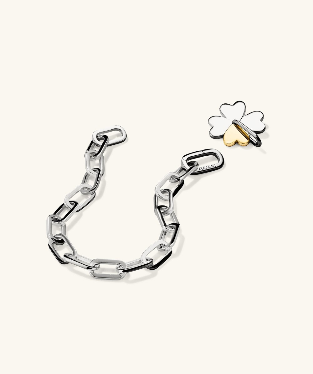 Mejuri Mejuri x GANNI Clover Charm Bracelet - Sterling Silver