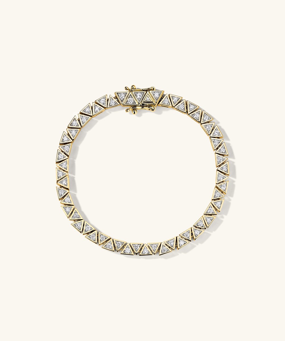 Mejuri Patra Diamond Tennis Bracelet - 14k Yellow Gold
